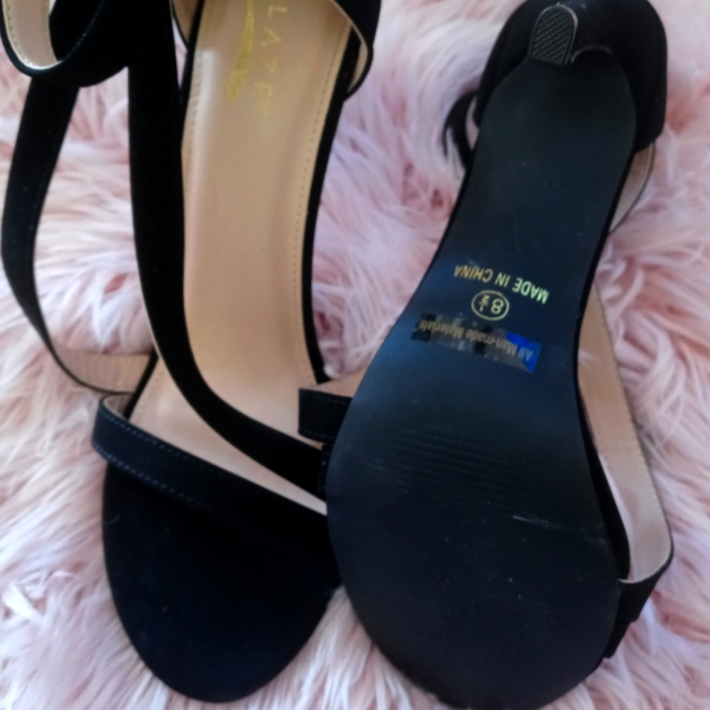 Never worn black open toe heels